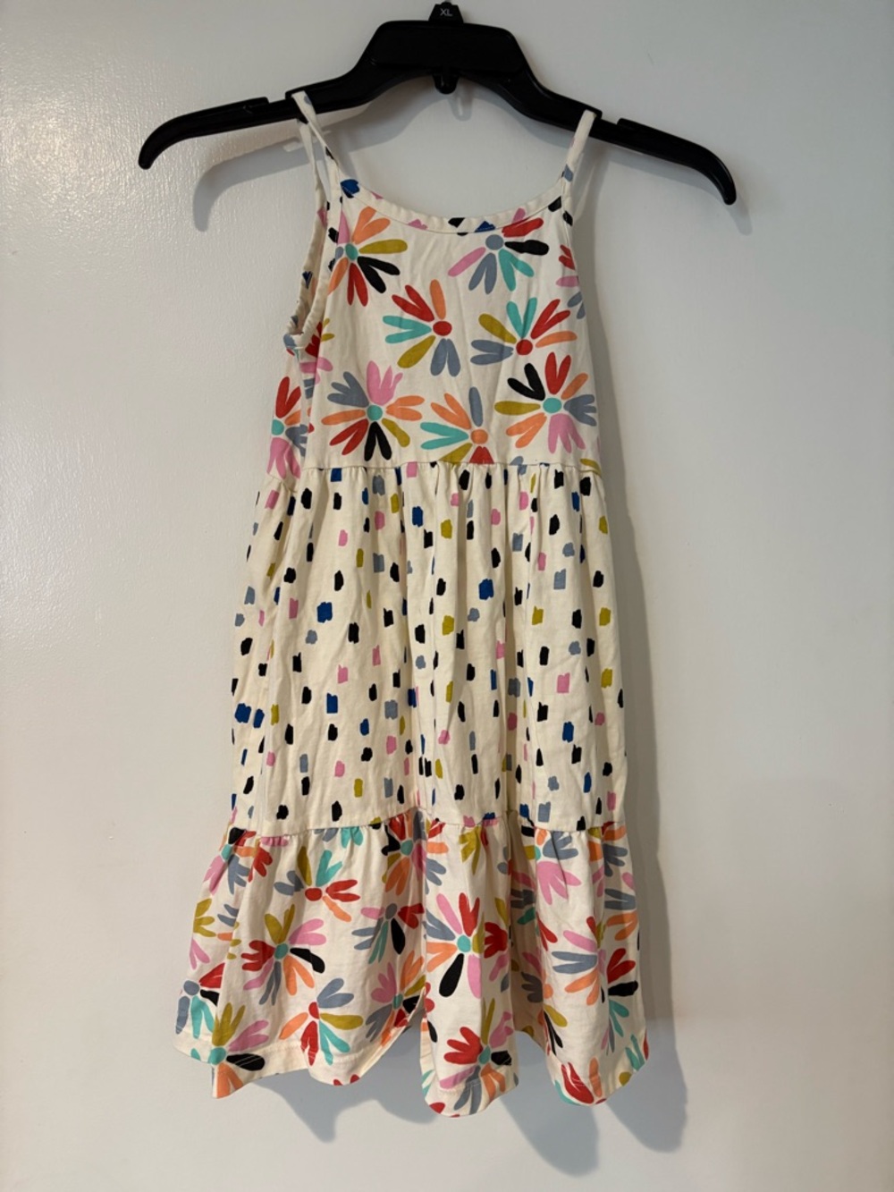 Hanna Andersson Cream Sundress with Multicolor Floral Print